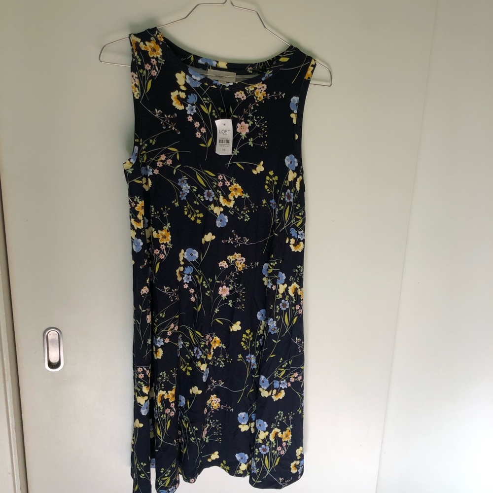 Floral jersey shift dress